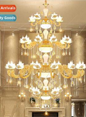 duplex large chandelier luxury atmosphere household crystal