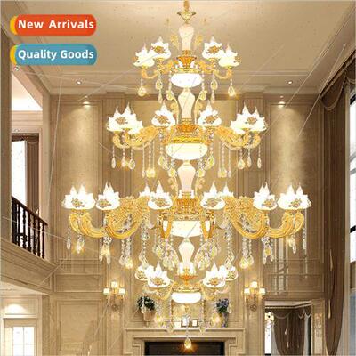 duplex large chandelier luxury atmosphere household crystal