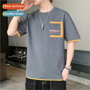 Short-sleeved men summer Korean  nd men t-shirts handsome ro