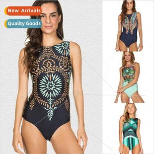 One Piece Printed New Europei Sexy Swimsu Swim Bikini