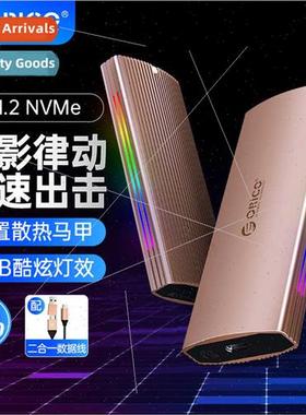 RGB SSD Enclosure M.2NVMe to TypecUSB External Mobile SSD Re