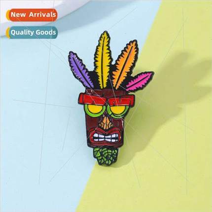 Anime New Wolf Aku Mask Badge Game Pin Bag Costume Pin