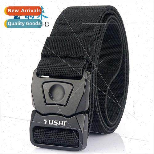new Safety Buckle Elastic Belt Men CS Combat Belt Outdoor Sp