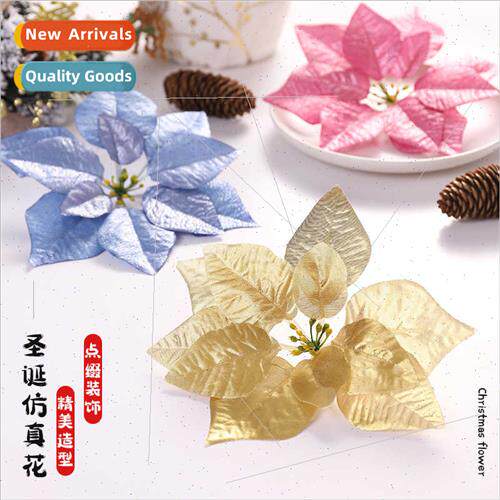 Artificial Christmas Flowers 22cm Large Christmas Tree Decor