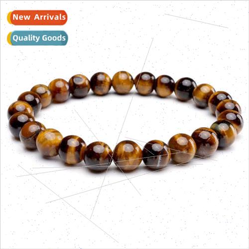 Fashion 8MM tiger eye stone strings  men women bracelets fem