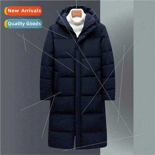 Autumn winter men down jacket in long fashion leisure long-s