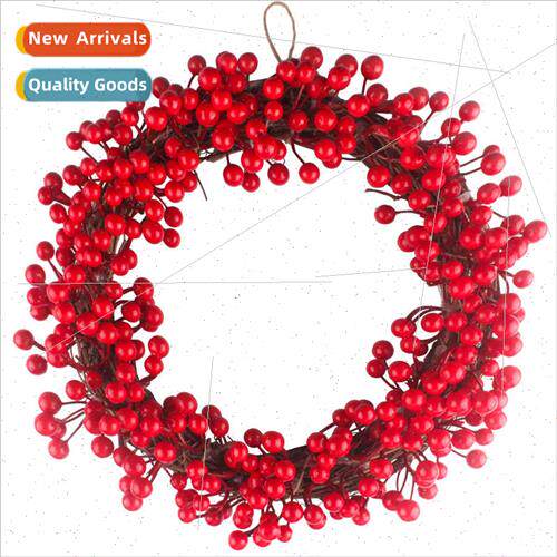mulation berry decorative wreath red fru wreath hanging Chri