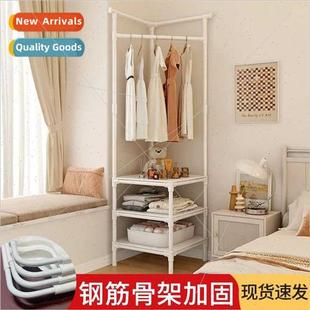 Corner coat rack floor bedroom bedside shelves simple corner
