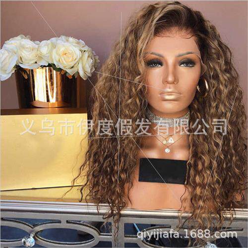 Europe wigs 适用women popular long curly hair simulation sca