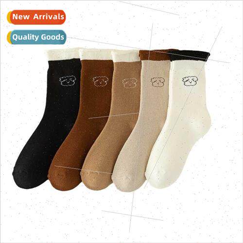 Terry socks women autumn winter mid-calf padded super-thick