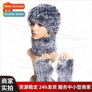 2022 new fall winter women warm hat scarf gloves threePCS th