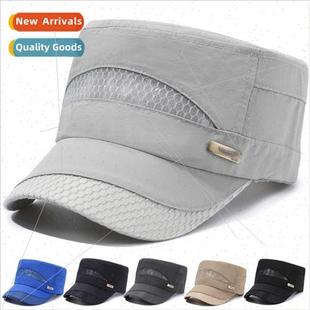 breathable men hat sun eye cap flat summer aged Middle