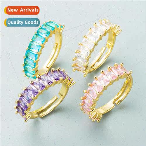 Europe Hip Hop Copper Genuine Gold Plated Micro Set Zirconia