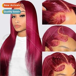 Front Lace Red Europe Wine Women Fiber Wigs Chemical