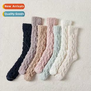 Coral velvet socks women monthly socks winter postpartum lon