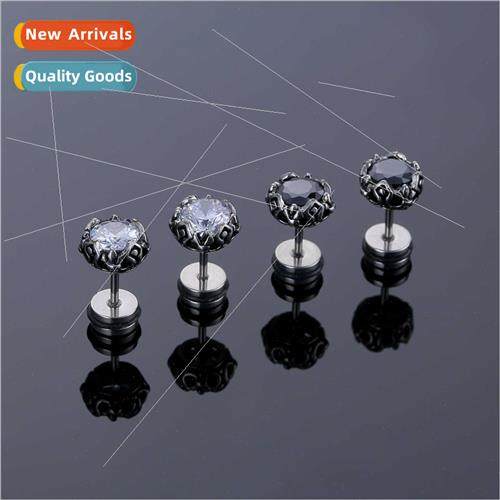 Stainless steel earrings earrings vintage casting dragon cla