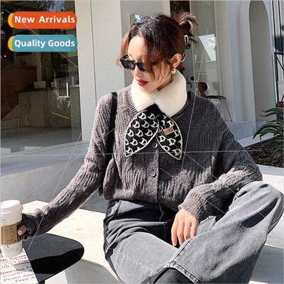 2020 Korean  new imation rabb hair scarf female warm thicken