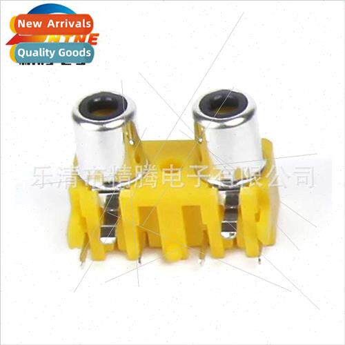 Electronic RCA coaxial lotus socket 2 holes wh swch audio/vi