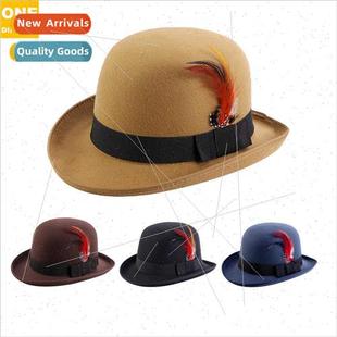 bowler English hat Gentleman Chic Imation Jazz tweed