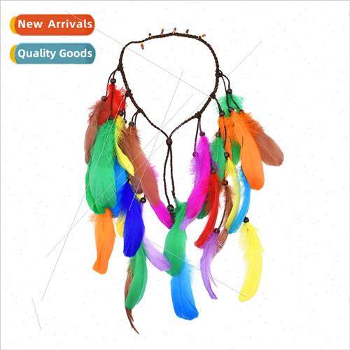 New bohemian tassel hair accessories ethnic colorful feather