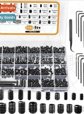 1105pcs black hexagon socket set screws wh concave end hexag