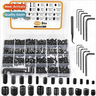 1105pcs black hexagon socket set screws wh concave end hexag