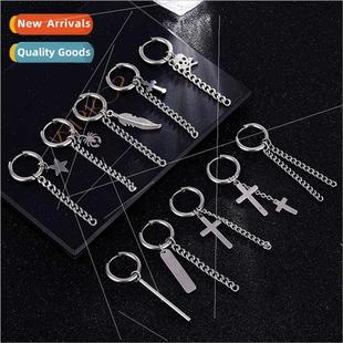 new buckle cross ear small earrings Europe