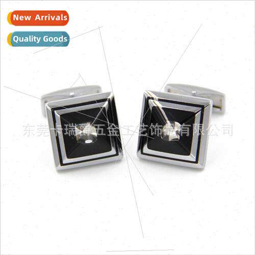 Fine square enamel crystal diamond cufflinks cufflinks high-