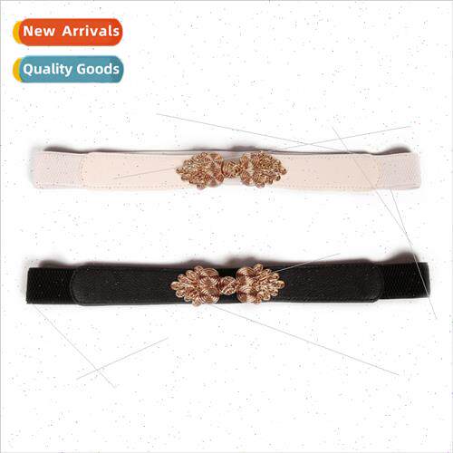 Women elastic thin belt dress elastic Slim small belt versat