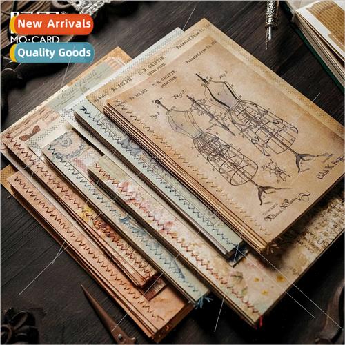 Hand-sewn time material paper retro lerary ins handbook coll