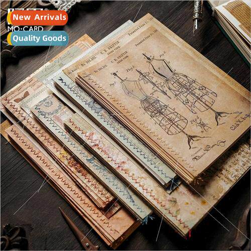 Hand-sewn time material paper retro lerary ins handbook coll