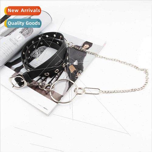 Punk whole are holes chain bag bag belt Korean fashion versa