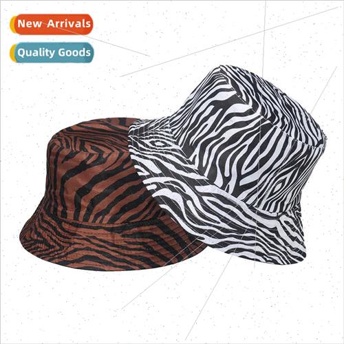 Ins zebra pattern basin cap double-sided wear show face smal