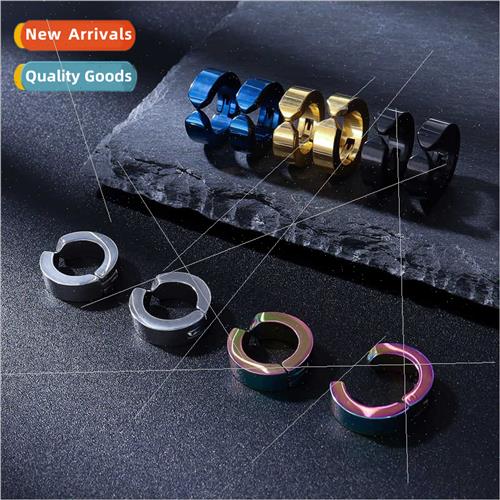 Europe tanium steel ear clips men women nd vein ring earring