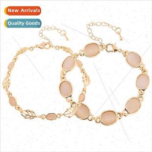 tem bracelet fashion exquise cat New leaves stone eye simple