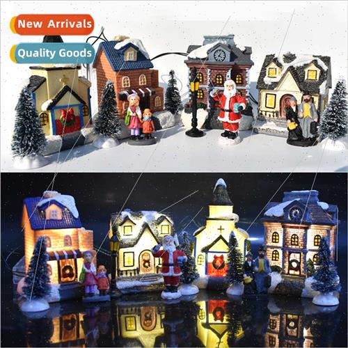 Christmas s Decorations LED ght Up Hut Set Christmas DIY Orn