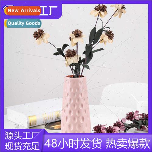Plastic Vase Europe Colorful Decorative Vase Dried Flower Pl