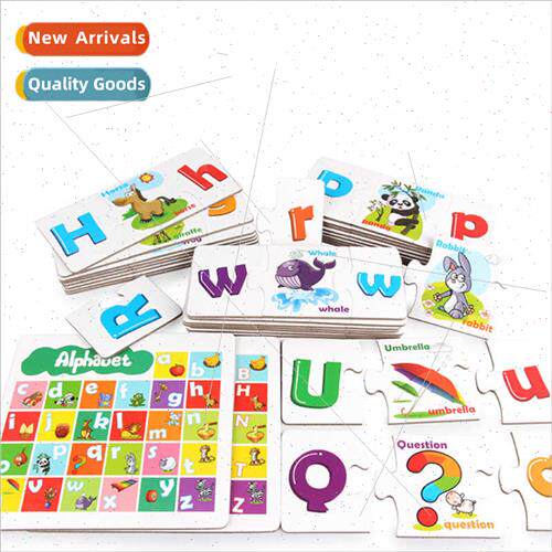Color box upper lower case English letters matching puzzle e