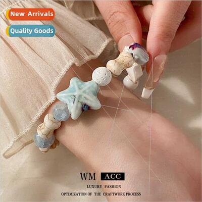 Color Crystal Starfish Circle Bracelet Fashion Hundreds stri