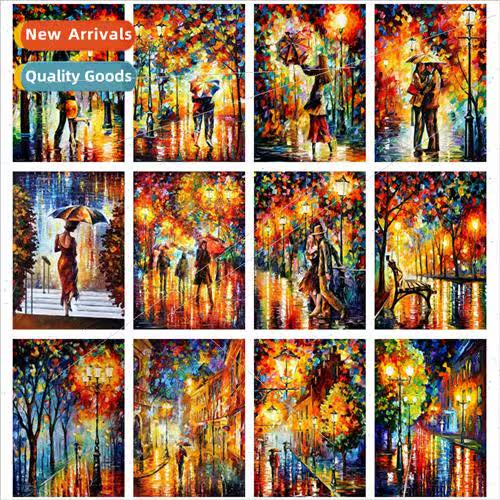 Modern  oil painting handmade paste diamond decoration paint