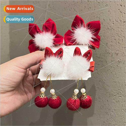 Children hair accessories hairball baby tassel hair clips sw