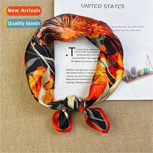 2023 new silk silk scarf female spring summer fashion printi