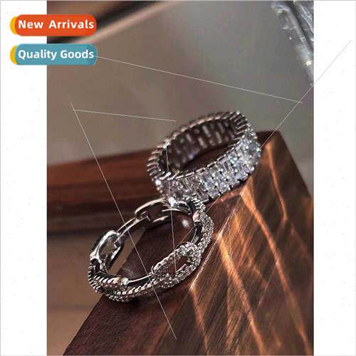 fall winter sweet cool chain plain ring women niche brass zi