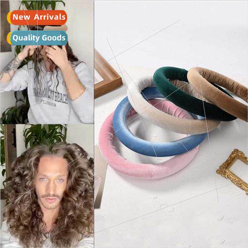 2023 new heatless lazy sleep round curling iron EVA foam spo