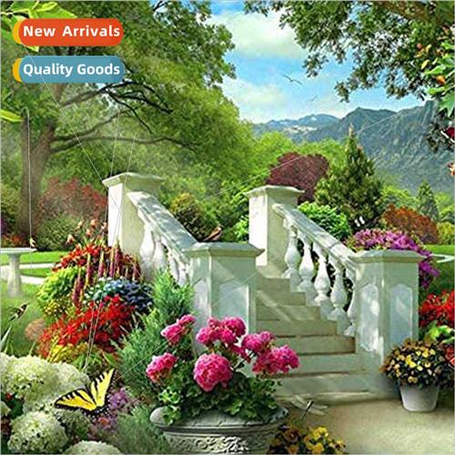 Cross Stch New DIY Garden Bridge Full Stch mple Handmade Thr