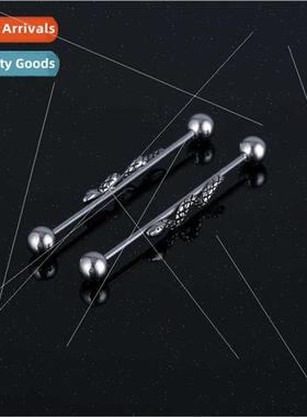 stainless steel plating double head earrings snake small bar