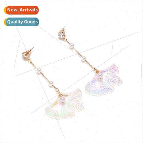 a pair AB colorful resin imation pearl super fairy earrings