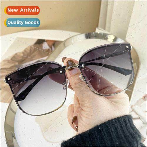 new nylon sunglasses female large frame Korean sunshade suns