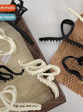 French grab clip Korean elegant cream hair grab large textur