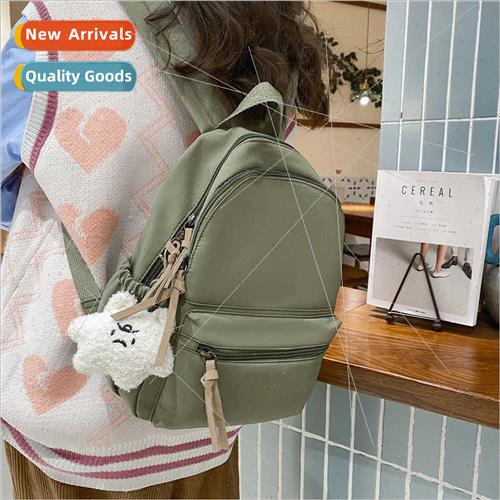 2023 Spring new shoulder bag solid color nylon college nd si